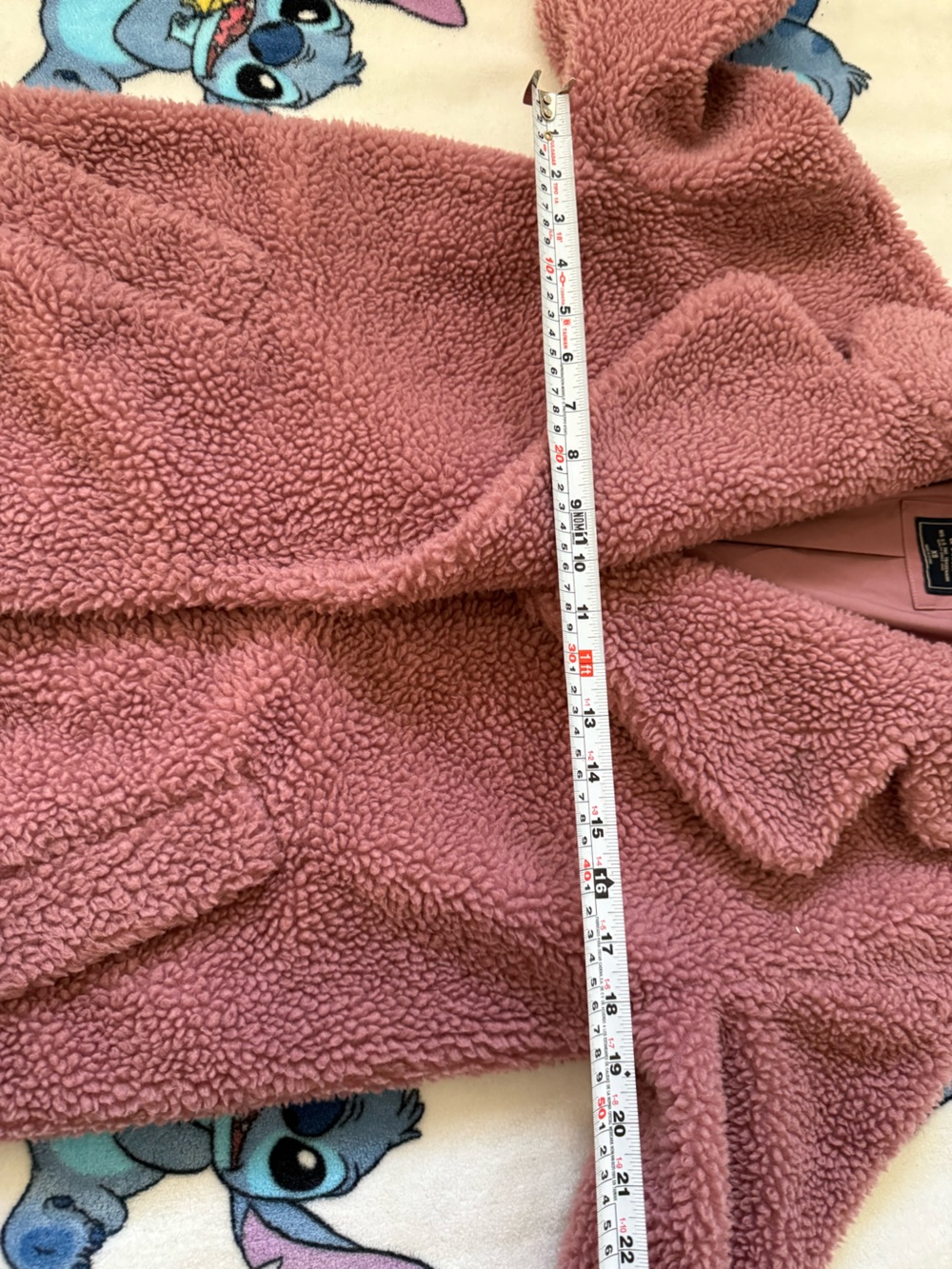 ABERCROMBIE & FITCH PINK TEDDY SHERPA COAT XS FAUX FUR QUIET LUXURY WINTER - Picture 12 of 12